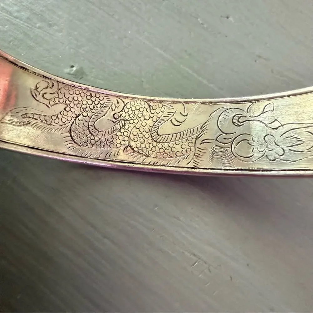 Mantra  Sterling Silver Cuff Bracelet